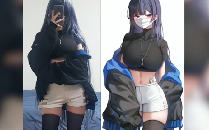 The beautiful girl with an explosive figure is actually the artist himself? How outrageous can an an