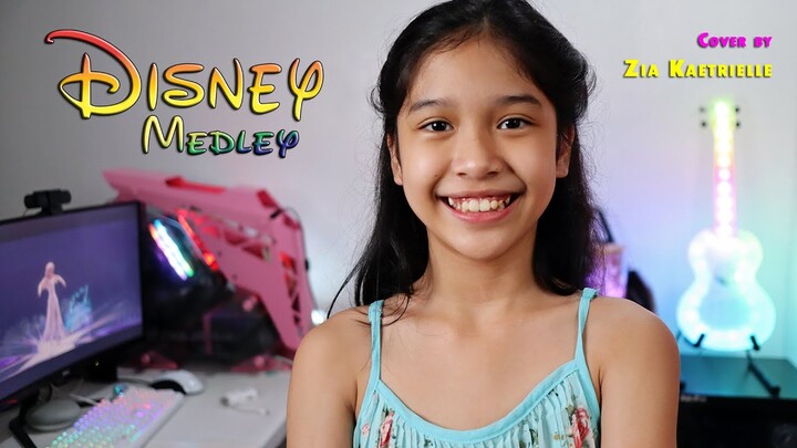 DISNEY MEDLEY | Tarzan, Mulan & Hercules | Cover by 9-year-old Zia Kaetrielle (with Lyrics)