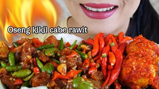 MAKAN KIKIL OSENG CABE RAWIT, TELUR BALADO, NASI PUTIH | EATING SOUNDS