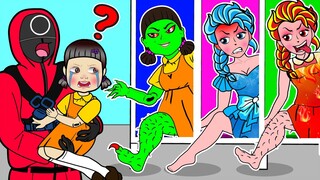 Paper Dolls Dress Up - OMG Squid Game MONSTER - Bad Ladybug- New Dress - Barbie Story & Crafts