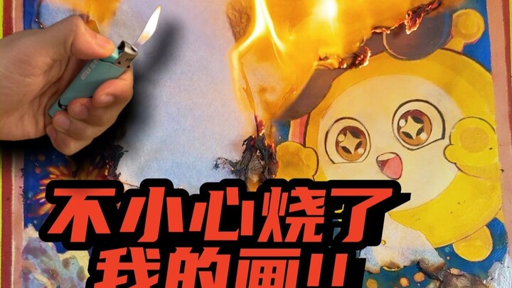 Aduh, aku nggak sengaja membakar lukisanku!! Apa yang harus aku lakukan??