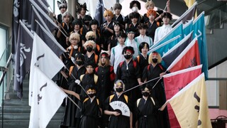 Volleyball Boys cheering uniform group portrait