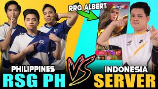 CROSS SERVER MATCH! Indonesia 5 Man Pro vs. RSG Philippines in Rank! ~ Mobile Legends
