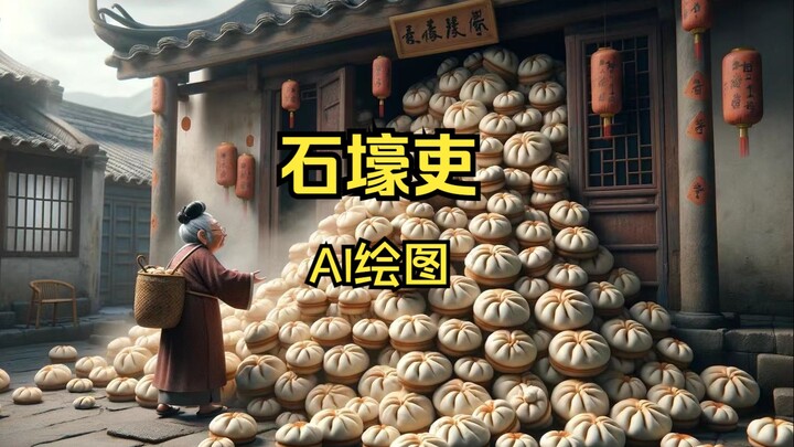 ภาพวาดโดย AI จากบทกวี “ชิฮ่าวหลี่” ของตู้ฝู