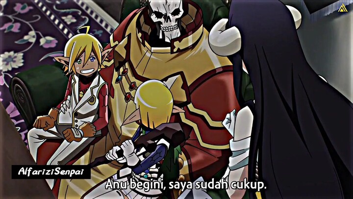 Ketika Albedo pengen duduk di pangkuan Ainz😂