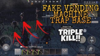 FAKE VENDING MACHINE TRAP BASE | FAKE PYRAMID BASE | TRIPLE KILL | Last Island Of Survival