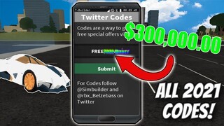 Roblox Vehicle Simulator New Codes! March 2021