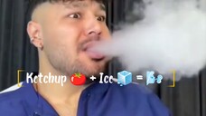 Ketchup 🍅 + Ice 🧊 = 🌬️ 番茄酱+冰=?