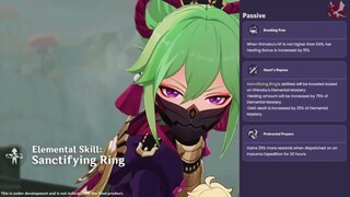 Kuki Shinobu Gameplay, SKILL and STAT Information | Kuki Shinobu Genshin Impact 2.7