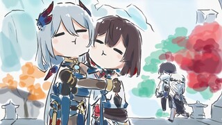 各回各家，各找各( )。雪衣、寒鸦。画师《心脏弱真君》