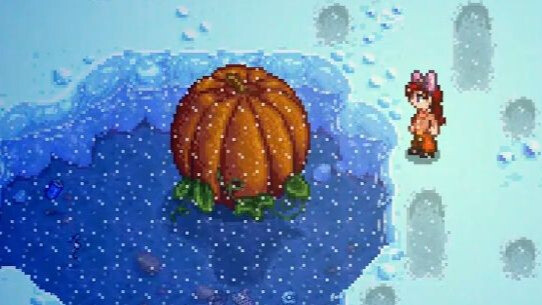 Ibuku memintaku untuk memamerkan labu air besarnya.