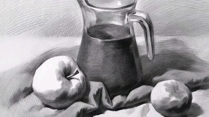 طريقة رسم مزيج من الطبيعة الصامتة بالرسم الخطي