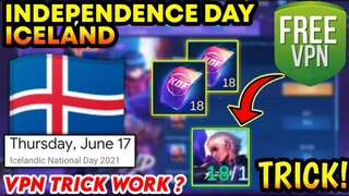 KOF 3! VPN TRICK ON ICELAND SERVER  INDEPENDENCE DAY EVENT WORK?! - MLBB