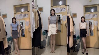 当女大学生戴上眼镜，穿上制服时……