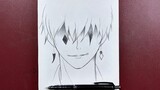 Easy sketch | how to draw anime joker boy easy step-by-step