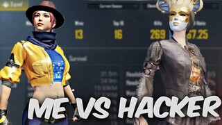 me vs hacker (PUBG MOBILE) #1 MIDDLE EAST HACKER VS ME !!!