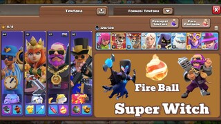 Attack strategy town hall 17 // super witch & fire ball 🔥🔥🔥