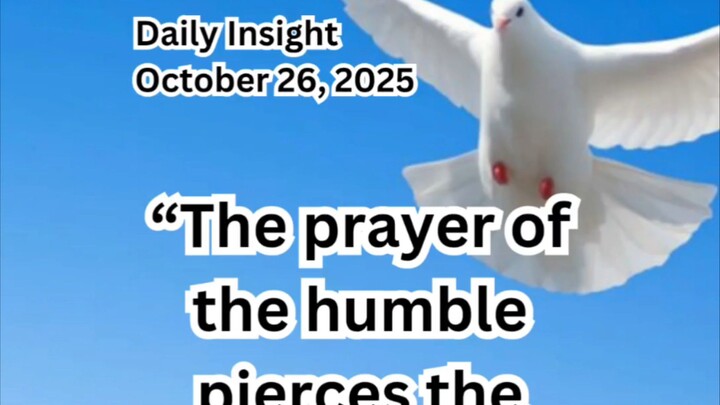 Daily Insight October 26, 2025 #faith #saint #insight