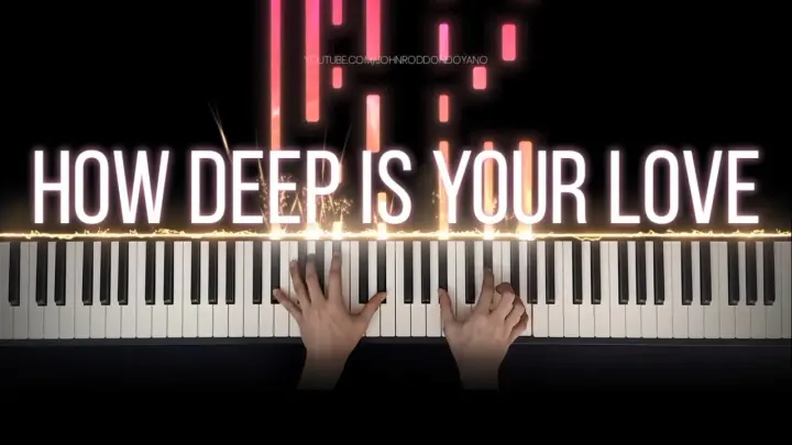 Bee Gees - How Deep Is Your Love | Piano Cover with Violins (with Lyrics)