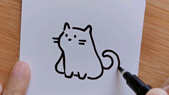 Cat simple strokes