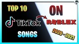 TOP 10 TIKTOK SONGS ON ROBLOX (WORKING ID 2020)