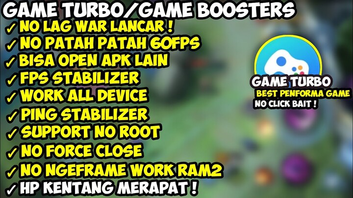 GAME TURBO SUPPORT ALL DEVICE NO LAG MLBB | CARA ATASI LAG MOBILE LEGENDS TERBARU 2022