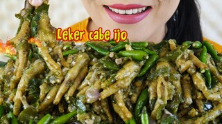 NIKMATNYA MAKAN 1 KG CEKER DI CABE IJO PAKE NASI | EATING SOUNDS