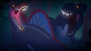 Jurassic: Spinosaurus vs. King Destroyerosaurus Animasi Sticknode