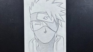 Anime sketch || How to draw kakashi hatake step-by-step