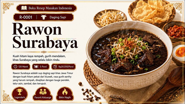 Resep Rawon Surabaya Asli Jawa Timur, Kuah Hitam Kluwek Gurih Medok