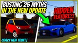 I Busted 25 MYTHS in the NEW GREENVILLE ROBLOX UPDATE!