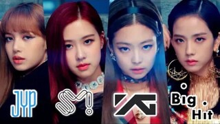 "DDU-DU DDU-DU" PV by YG, SM, JYP, Big Hit