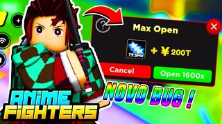 TESTEI O NOVO BUG DE MULTI OPEN INFINITO NO ANIME FIGHTERS SIMULATOR !!!