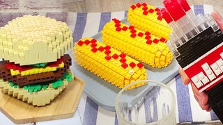 LEGO Burger \ Lego ในชีวิตจริง - Stop Motion Cooking & Lego ASMR