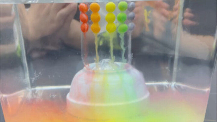 This is the real rainbow waterfall—so mesmerizing to watch!