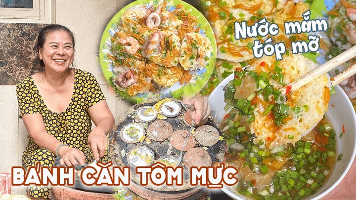 BÁNH CĂN TÔM MỰC nước mắm tóp mỡ giòn tan ĂN GHIỀN giá bình dân ngay tại Quận 1 | Địa điểm ăn uống