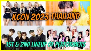 KCON 2023 Thailand 1st and 2nd Lineup of Performers
