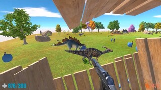 Ride on Therizinosaurus Head. FPS Perspective! Animal Revolt Battle Simulator