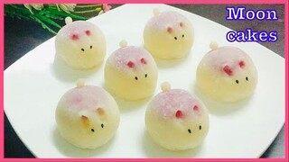 BÁNH TRUNG THU không dùng khuôn - Nhân trứng sữa vị Matcha  | Tra My Cooking