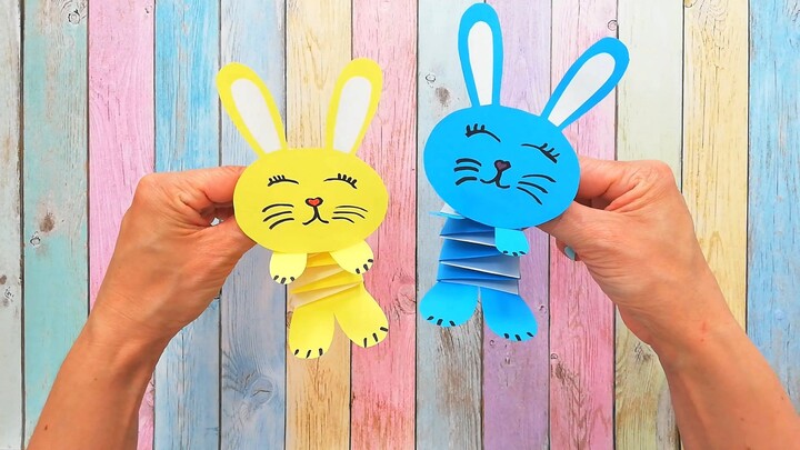 Paper rabbit Craft Ideas. Paper Crafts for Kids