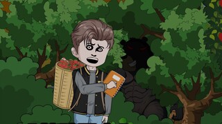 Episode 1 of "Blind Bear Goes Down the Mountain", I went up the mountain to pick wild fruits and saw