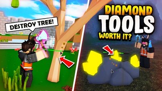 NEW* Diamond Tools WORTH IT!? in Roblox Islands (Skyblock)