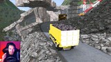 dump truck canter muat batu jalur ekstrim