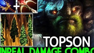 TOPSON Tiny Unreal Damage Tree Volley Combo One Shot ฆ่า Dota 2