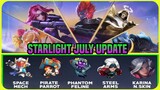 Sun July 2021 Starlight Reward + 5 upcoming Starlight Skin | Franco MM Build | MLBB