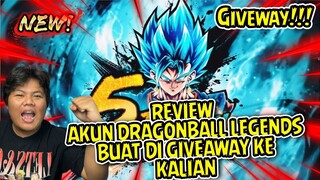 GIVEWAY AKUN DRAGONBALL LEGENDS YANG SANGAT EPIC SEKALI BUAT KALIAN GRATIS!!!