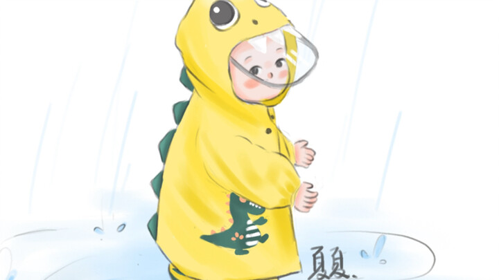 Thật tốt quá, cậu ấy nghịch nước mà không bị mắng nhỉ!