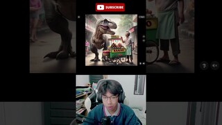 akhirnya t rex bisa makan bakso setiap hari🥰 #chatgpt4 #shorts #trex #chatgpt