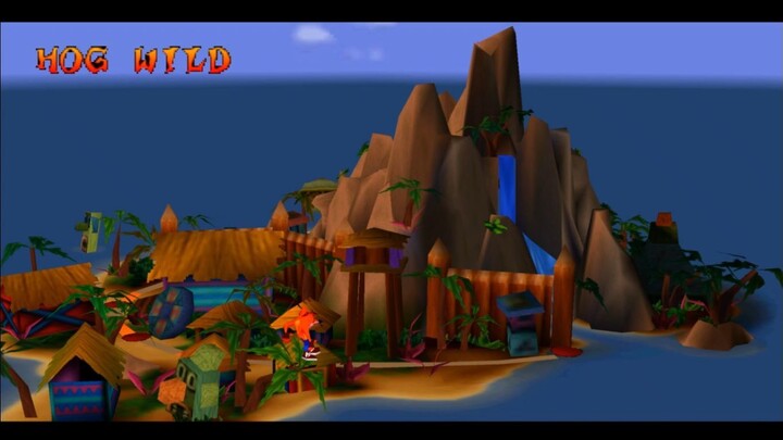 Crash Bandicot 1 - #8 Hog Wild Walkthrough (No Damage + Gems)  [PS1] [PlayStatio