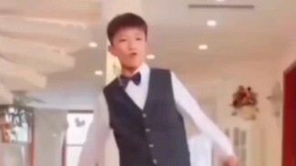 The boy just danced at home